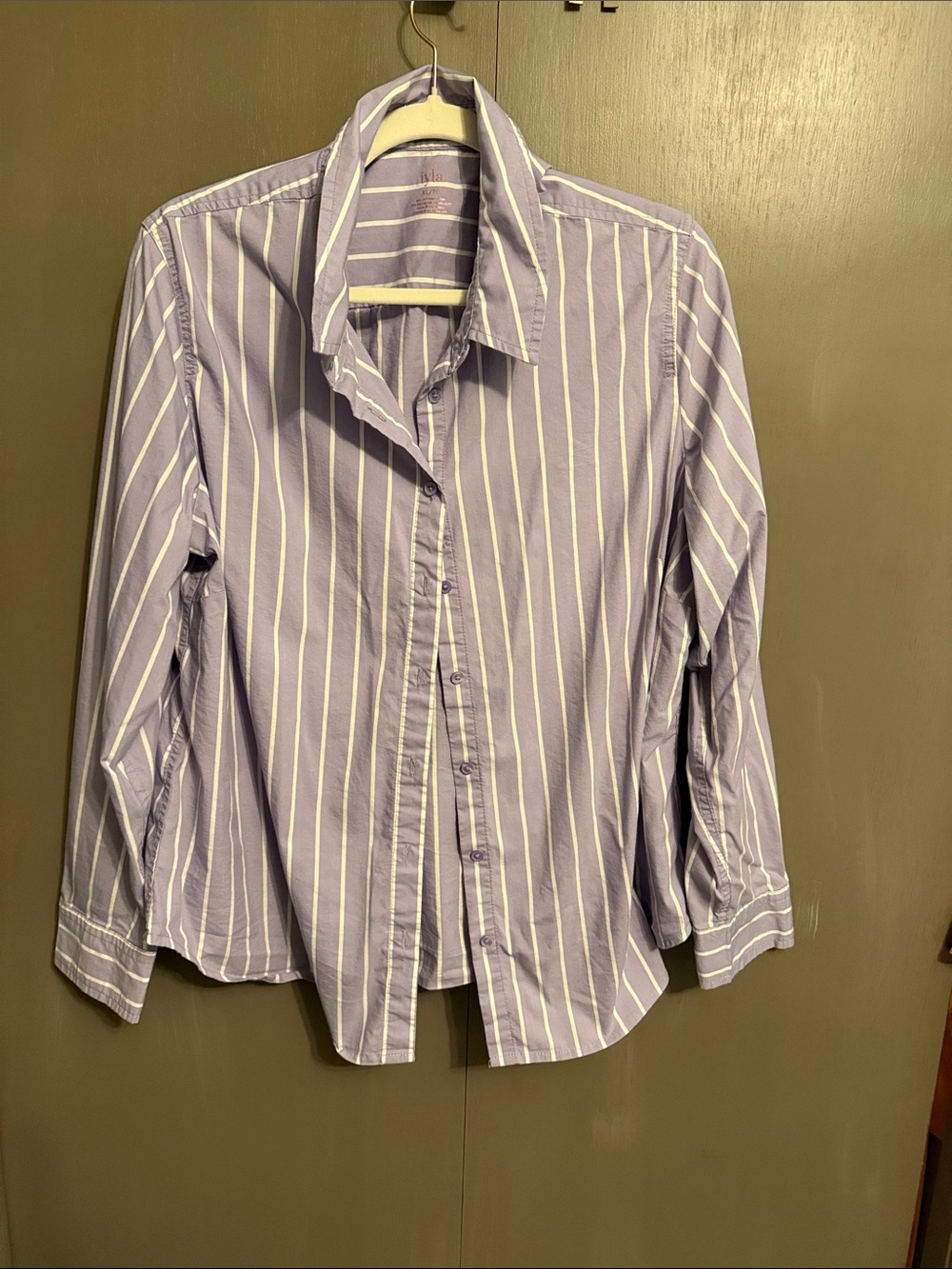 Men's Lavender Stripe Button-Down Shirt